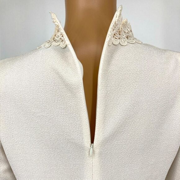 Vintage Angel Trumpet White Lace Blouse Size M - Picture 5 of 8